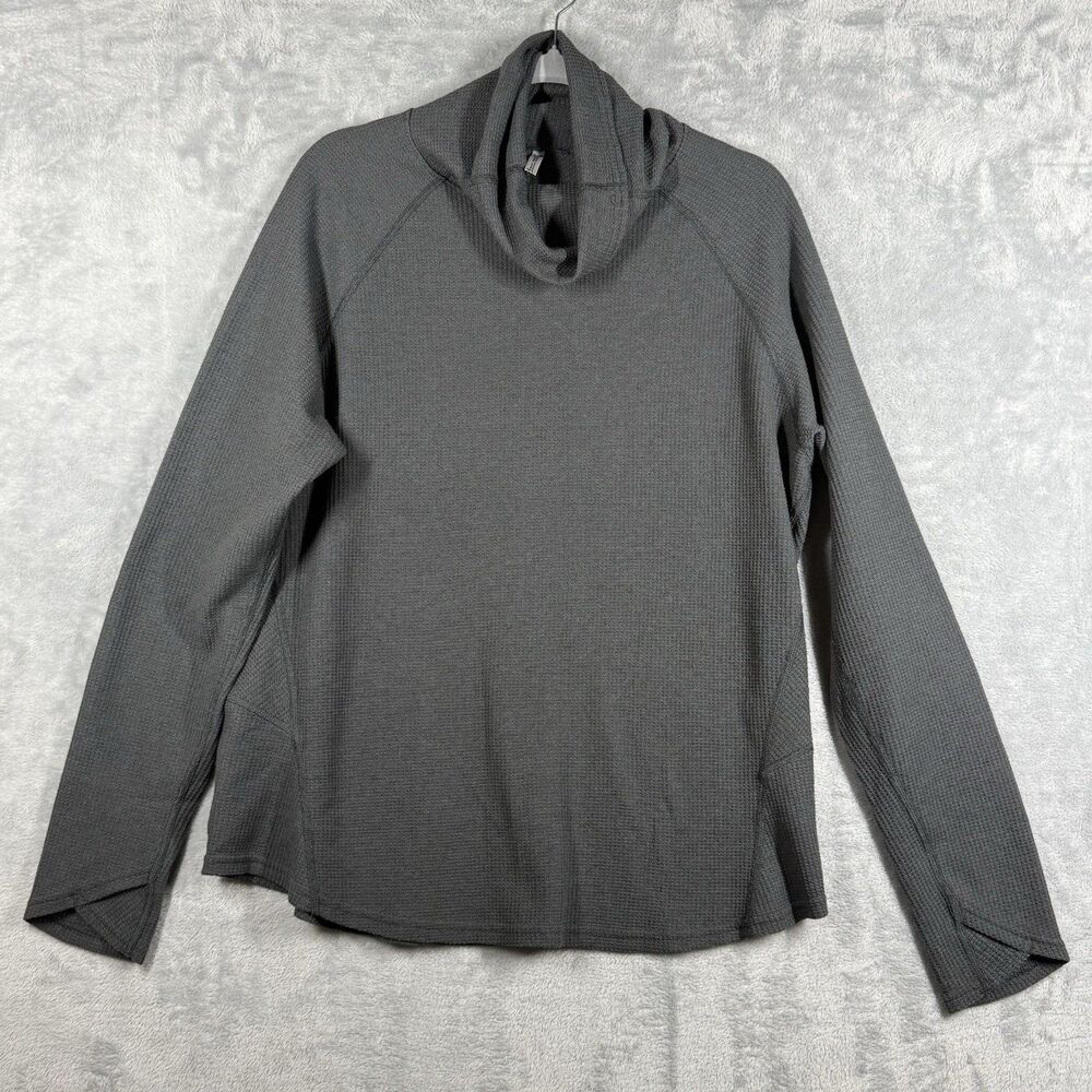 Kuhl Womens Grey Waffle Knit Turtle Neck Long Sleeve Petra Turtleneck XLarge